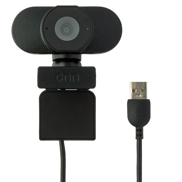 onn 1440P Webcam with Autofocus and Built-in Microphone, Adjustable,Black - Picture 3 of 7